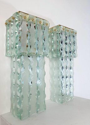 Mid-Century Large Murano Wall Sconces, Italy, Set of 2-FO-1281302