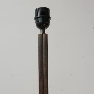 Mid-Century Leather and Iron Floor Lamp by Jean-Pierre Ryckaert-JRP-953420