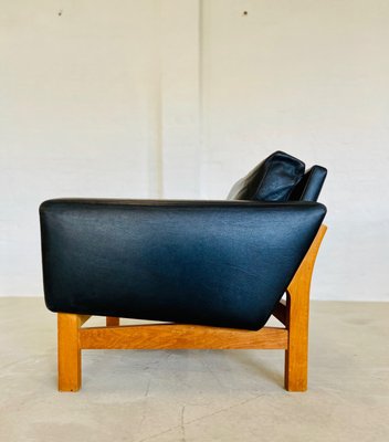 Mid-Century Leather and Oak Club Chair by Poul M. Volther, 1960s-UAY-2031616