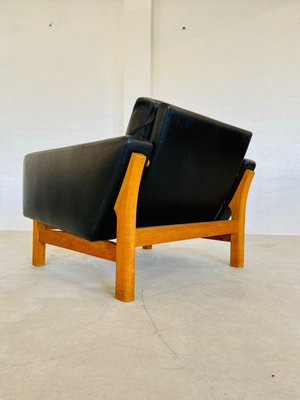 Mid-Century Leather and Oak Club Chair by Poul M. Volther, 1960s-UAY-2031616