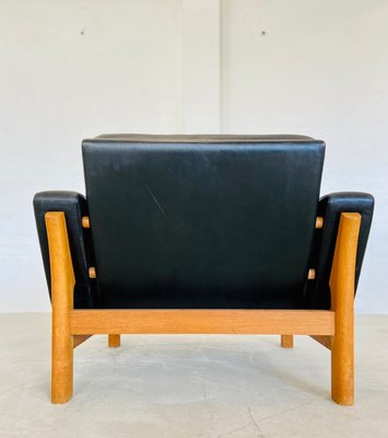 Mid-Century Leather and Oak Club Chair by Poul M. Volther, 1960s-UAY-2031616