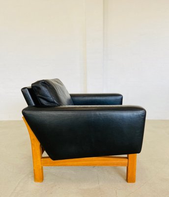 Mid-Century Leather and Oak Club Chair by Poul M. Volther, 1960s-UAY-2031616