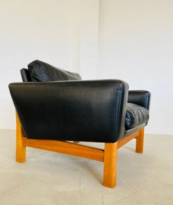 Mid-Century Leather and Oak Club Chair by Poul M. Volther, 1960s-UAY-2031616