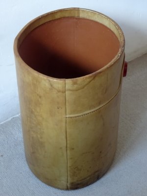 Mid-Century Leather Basket, 1960s-GT-732970