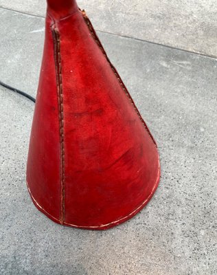 Mid-Century Leather Floor Lamp by Jacques Adnet for Valenti, Spain, 1960s-UAH-1604963