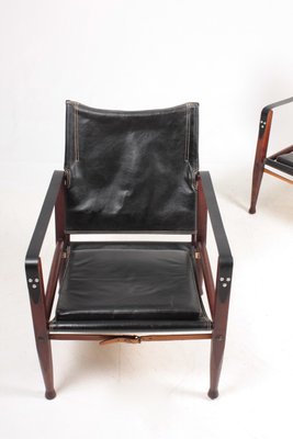 Mid-Century Leather Lounge Chairs by Kaare Klint for Rud. Rasmussen, 1960s, Set of 2-FK-673697