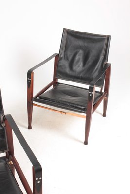 Mid-Century Leather Lounge Chairs by Kaare Klint for Rud. Rasmussen, 1960s, Set of 2-FK-673697