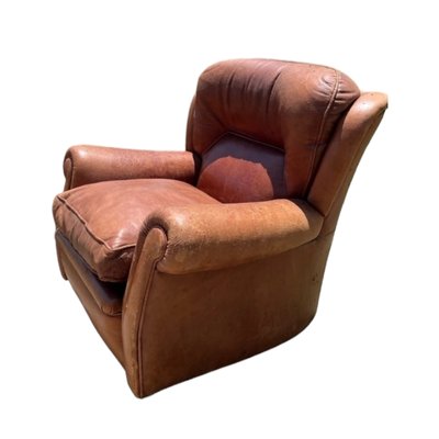 Mid-Century Leather Lounge Chairs, Set of 2-TCS-1703989