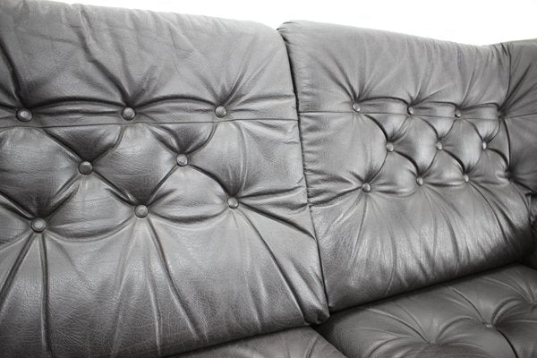 Mid-Century Leather Sofa, 1970s, Czechoslovakia-TZ-926034