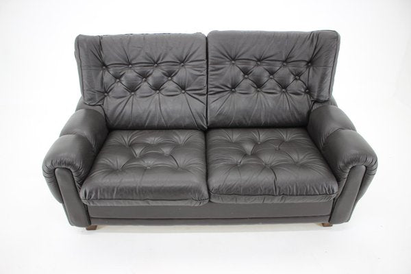 Mid-Century Leather Sofa, 1970s, Czechoslovakia-TZ-926034