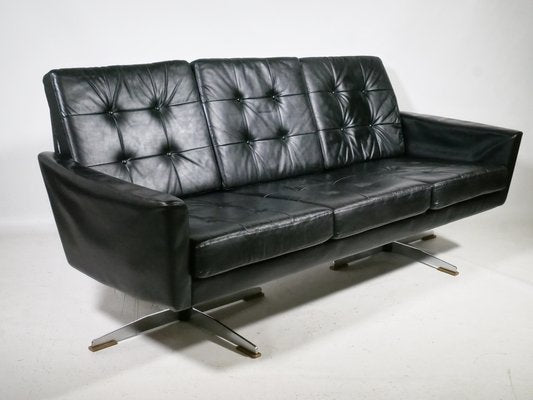 Mid-Century Leather Sofas and Armchairs from Krasemann, 1960s, Set of 3-LVS-1760305