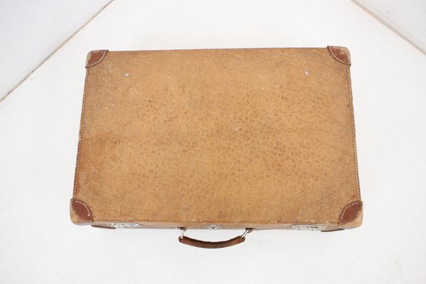 Mid-Century Leather Suitcase, 1950s-TZ-1395256