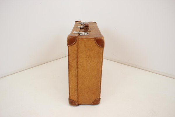 Mid-Century Leather Suitcase, 1950s-TZ-1395256