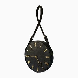 Mid-Century Leather Wall Clock-GJF-1259083