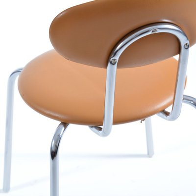 Mid-Century Leatherette and Chrome Dining Chair from Kovona, Czechoslovakia, 1960s-UL-809161