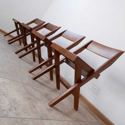 Mid-Century Library Dining Chairs by Pierre Jeanneret, Set of 4-JRP-1028187