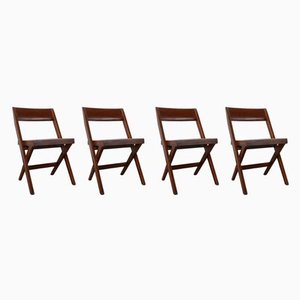 Mid-Century Library Dining Chairs by Pierre Jeanneret, Set of 4-JRP-1028187