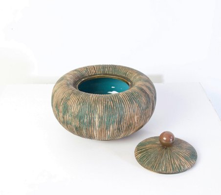 Mid-Century Lidded Bowl from Ceramiche Batignani, Italy-FO-980703