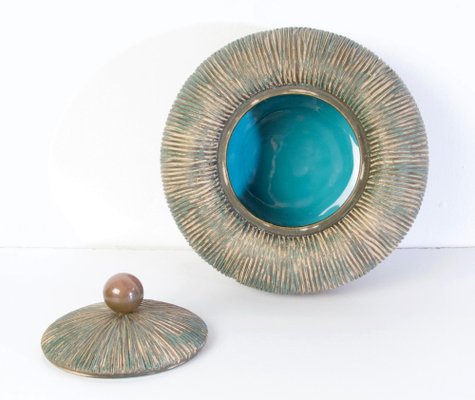 Mid-Century Lidded Bowl from Ceramiche Batignani, Italy-FO-980703