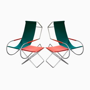 Mid-Century Lido Sun Lounge Chairs by Battista and Gino Giudici, Italy, 1950s, Set of 4-IVH-2033668