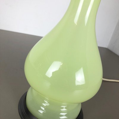 Mid-Century Lime and Opaline Murano Glass Table Lamp from Cenedese Vetri-QZ-572039