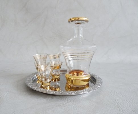 Mid-Century Liqueur Set, 1950s, Set of 7-POM-995688