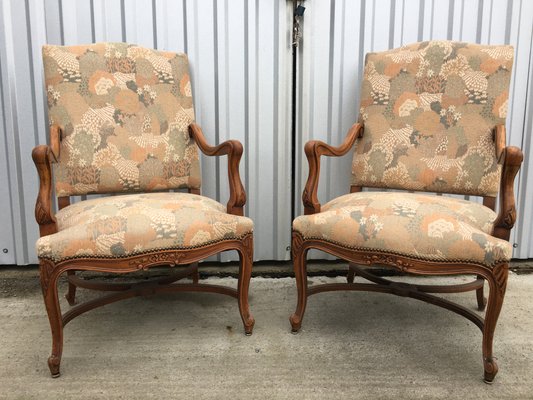 Mid-Century Louis XV Style Armchairs, Set of 2-WQQ-587594