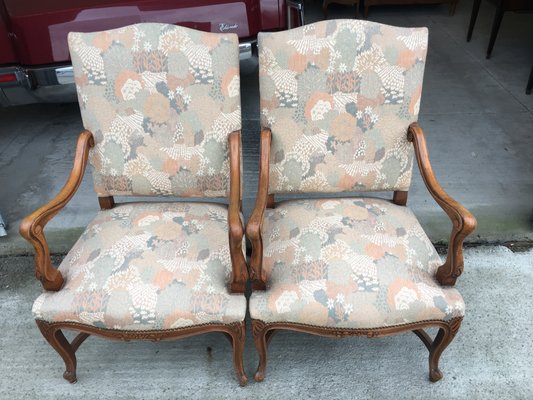 Mid-Century Louis XV Style Armchairs, Set of 2-WQQ-587594