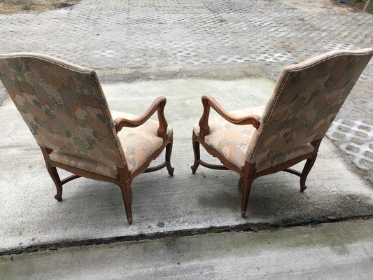 Mid-Century Louis XV Style Armchairs, Set of 2-WQQ-587594