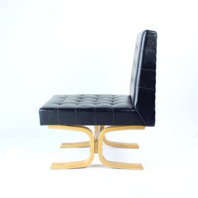 Mid-Century Lounge Chair in Black by Jindrich Volak for Drevopodnik Holesov, 1960s-UL-1373731