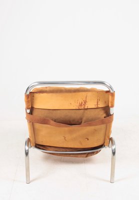 Mid-Century Lounge Chair in Patinated Suede and Steel by Erik Jørgensen, 1960s-FK-1004704