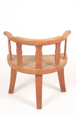 Mid-Century Lounge Chair in Solid Pine, 1940s-FK-1133227