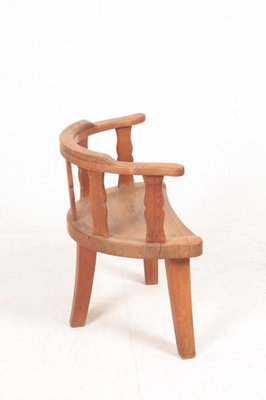 Mid-Century Lounge Chair in Solid Pine, 1940s-FK-1133227