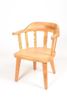 Mid-Century Lounge Chair in Solid Pine, 1960s-FK-1000461