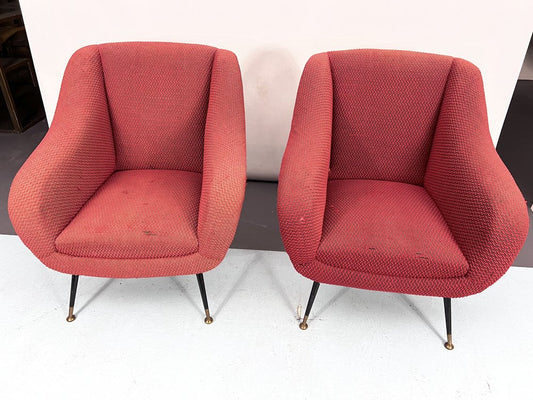 Mid-Century Lounge Chairs by Gigi Radice for Minotti, Italy, 1950s, Set of 2