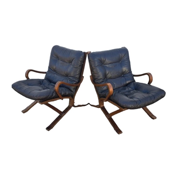 Mid-Century Lounge Chairs by Ingmar Relling for Westnofa, Norway, 1960s, Set of 2