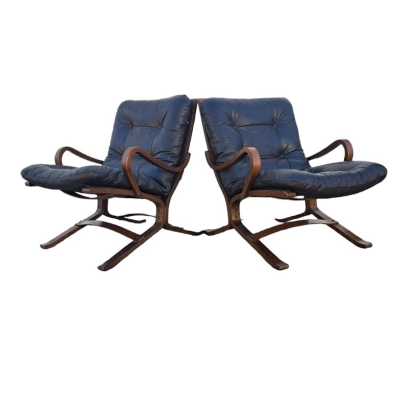 Mid-Century Lounge Chairs by Ingmar Relling for Westnofa, Norway, 1960s, Set of 2