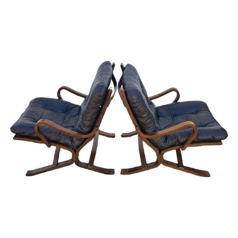 Mid-Century Lounge Chairs by Ingmar Relling for Westnofa, Norway, 1960s, Set of 2