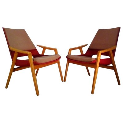 Mid-Century Lounge Chairs by Miroslav Navratil, 1960s, Set of 2-TZ-602154