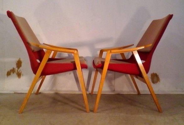 Mid-Century Lounge Chairs by Miroslav Navratil, 1960s, Set of 2-TZ-602154