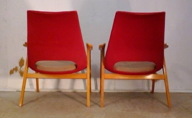 Mid-Century Lounge Chairs by Miroslav Navratil, 1960s, Set of 2-TZ-602154