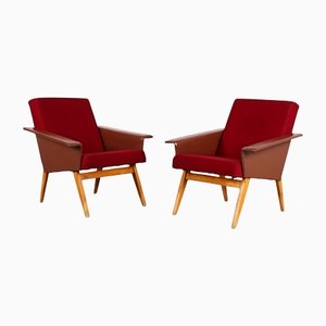 Mid-Century Lounge Chairs in Leatherette, Set of 2-JUN-1181156