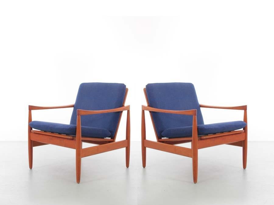 Mid-Century Lounge Chairs in Teak from Skive Møbelfabrik, Set of 2