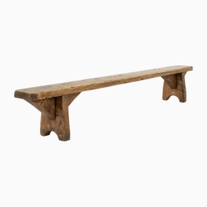 Mid-Century Low Wooden Bench, France, 1850s-YSY-2027740