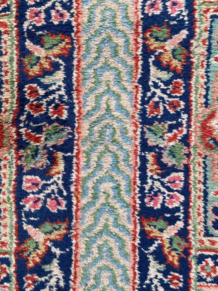 Mid-Century Mahal Floral Savonnerie Design Runner