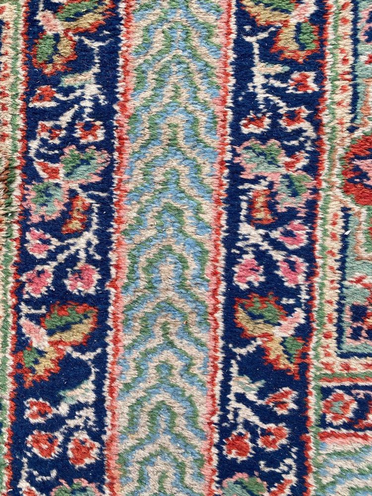 Mid-Century Mahal Floral Savonnerie Design Runner