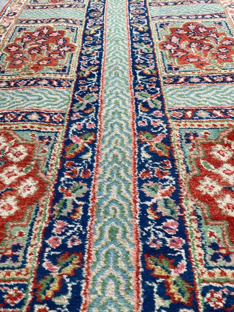 Mid-Century Mahal Floral Savonnerie Design Runner