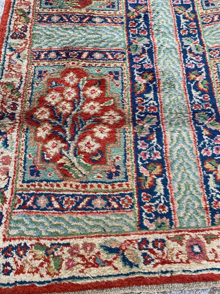 Mid-Century Mahal Floral Savonnerie Design Runner