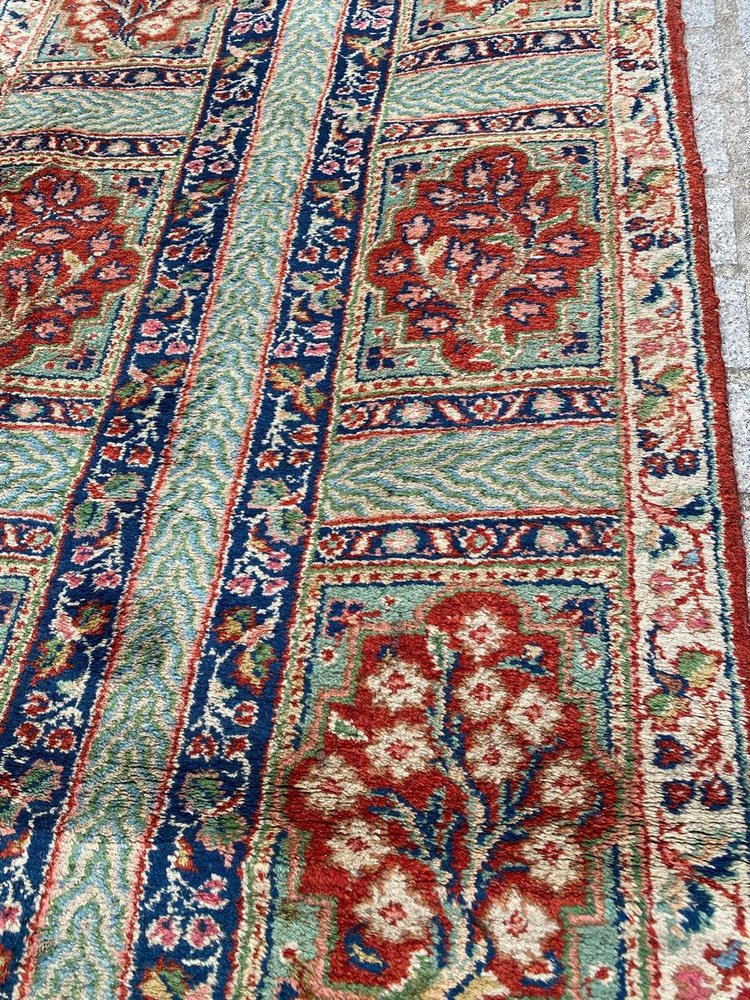 Mid-Century Mahal Floral Savonnerie Design Runner