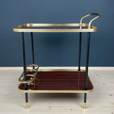 Mid-Century Mahogany Bar Cart Ico and Luisa Parisi for MB Italy, 1960s-WQC-1789357